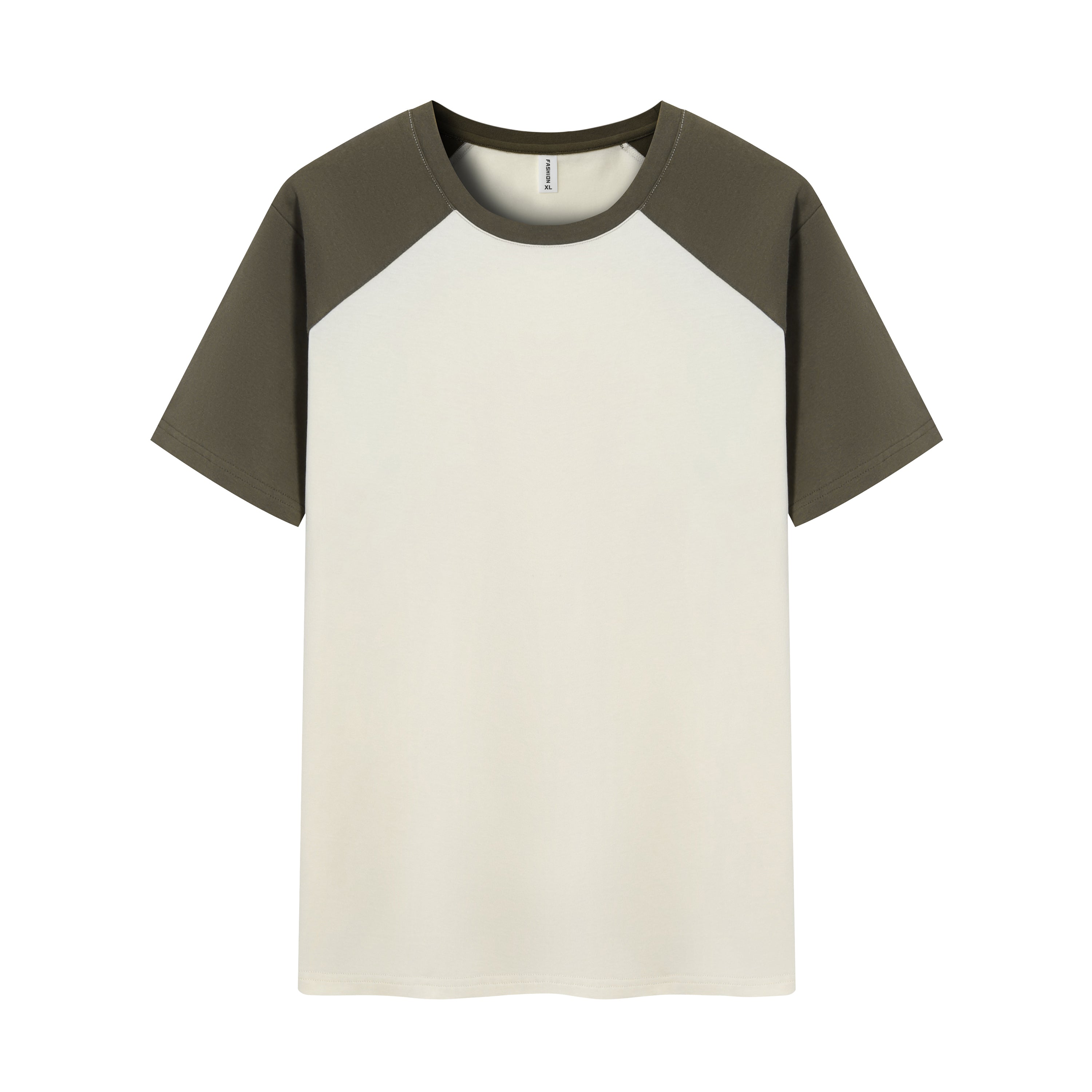 Unisex Color Block T-Shirts – Casual Short Sleeve Solid Tops, Summer Tees