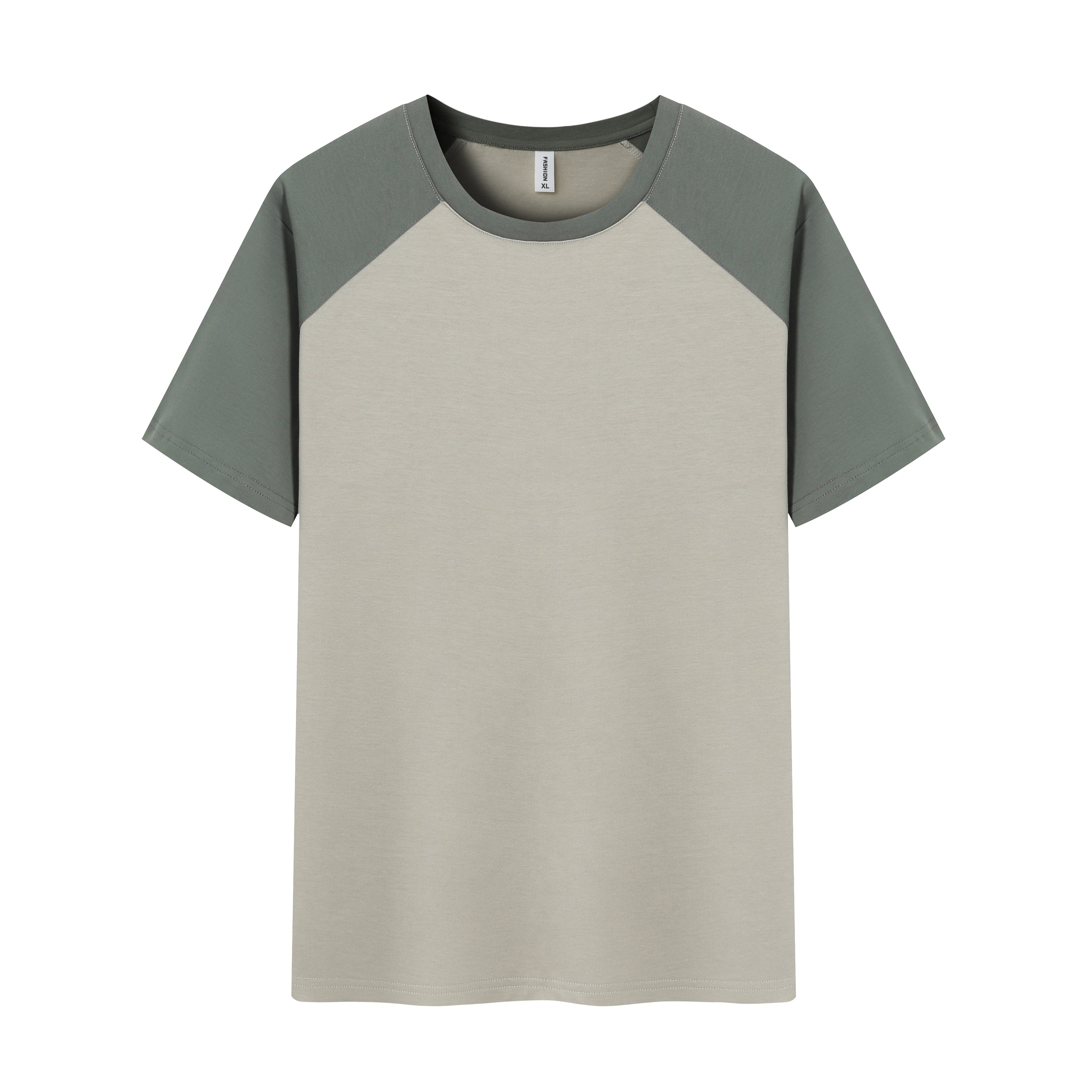 Unisex Color Block T-Shirts – Casual Short Sleeve Solid Tops, Summer Tees