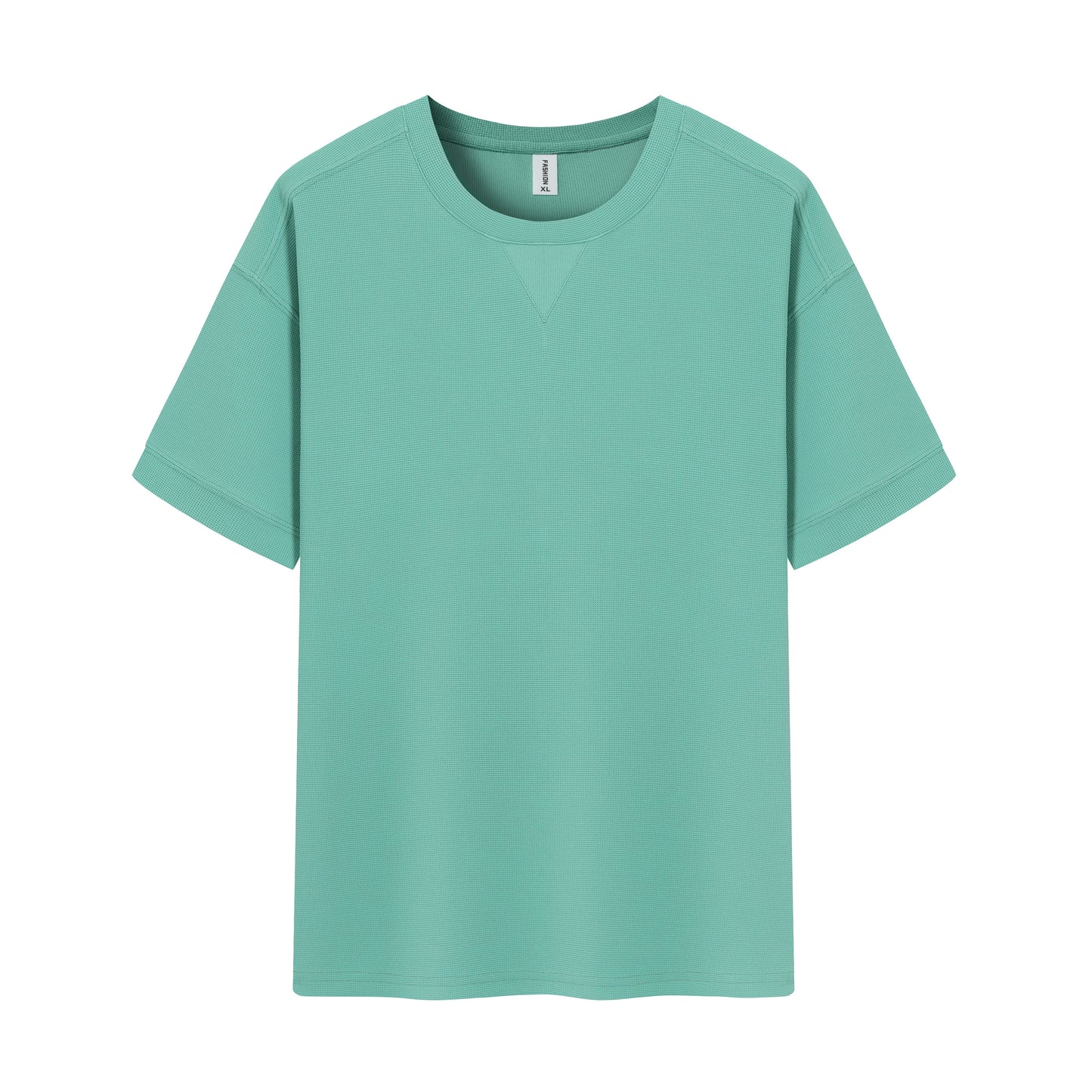 Dropped Shoulder Waffle Knit Tee