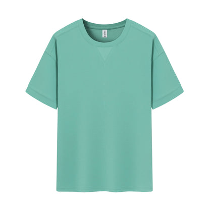 Dropped Shoulder Waffle Knit Tee