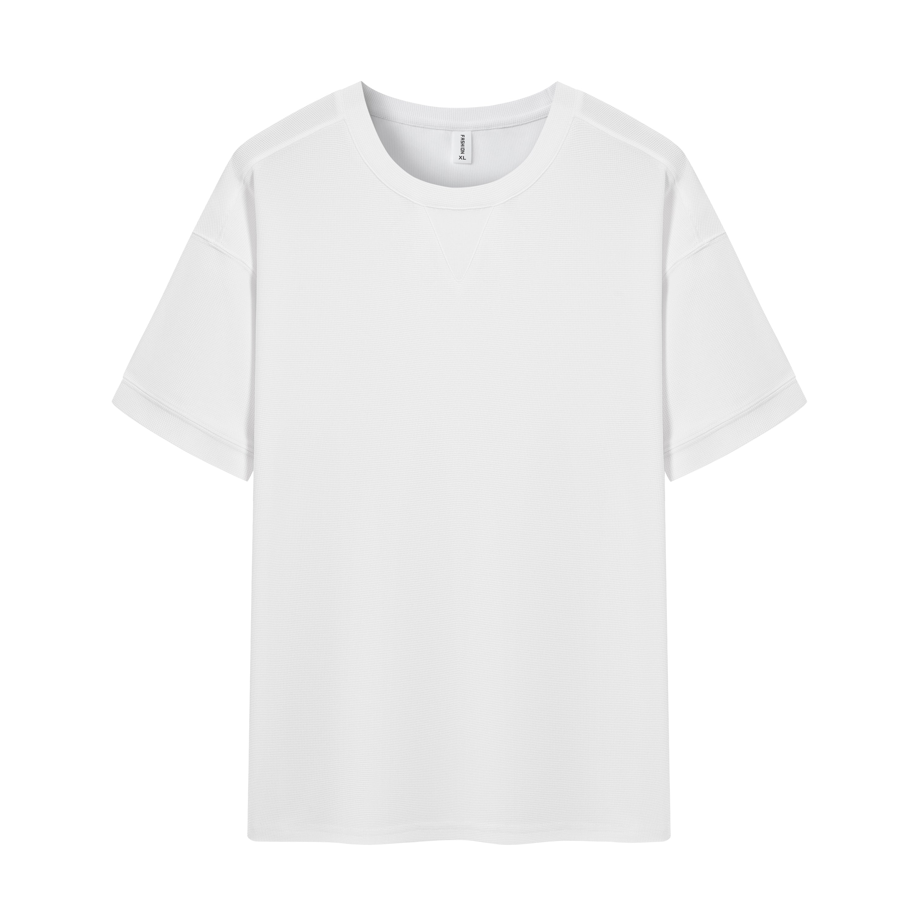 Dropped Shoulder Waffle Knit Tee