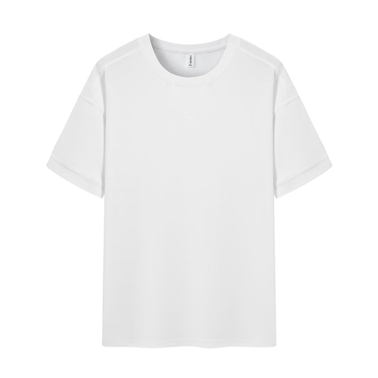 Dropped Shoulder Waffle Knit Tee