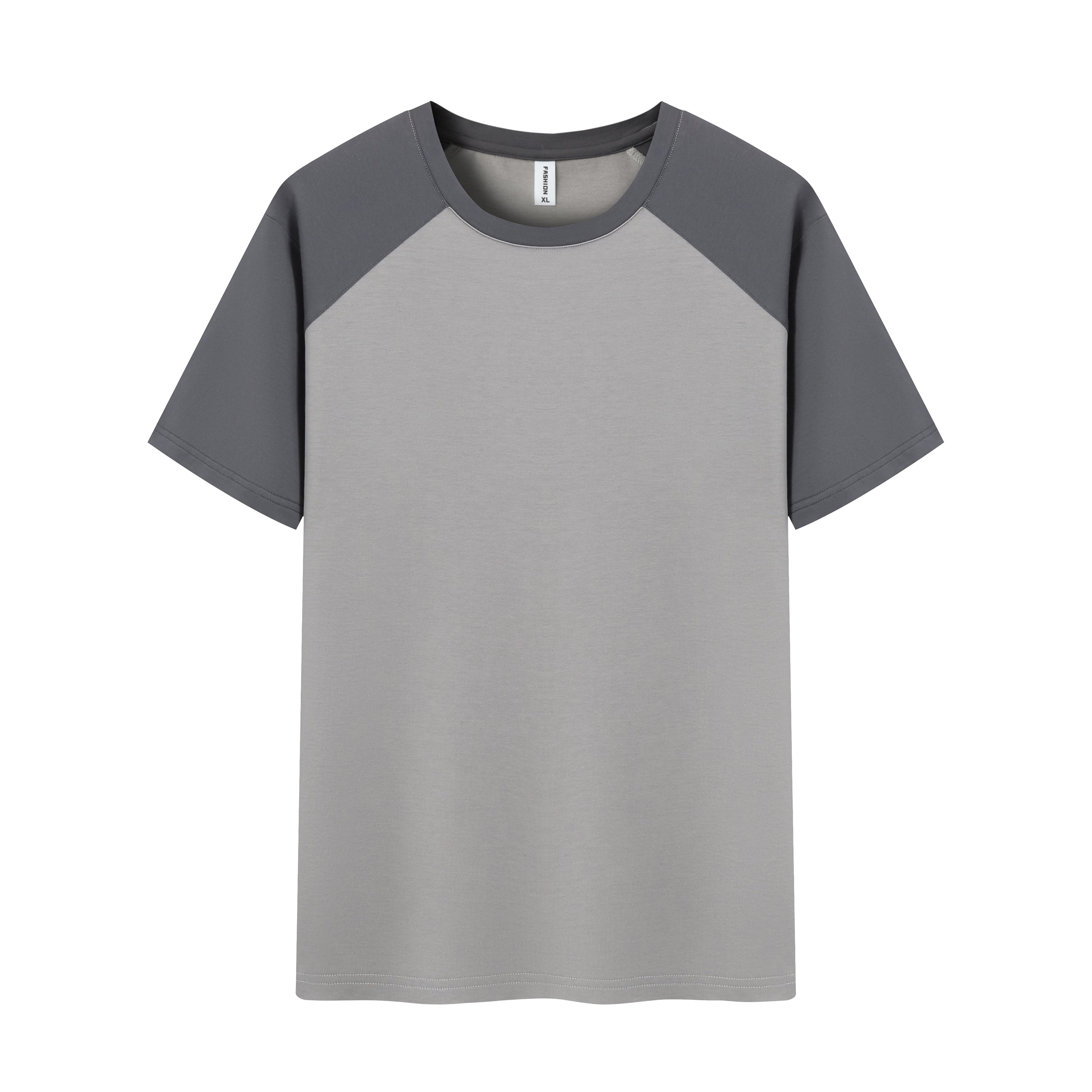 Unisex Color Block T-Shirts – Casual Short Sleeve Solid Tops, Summer Tees