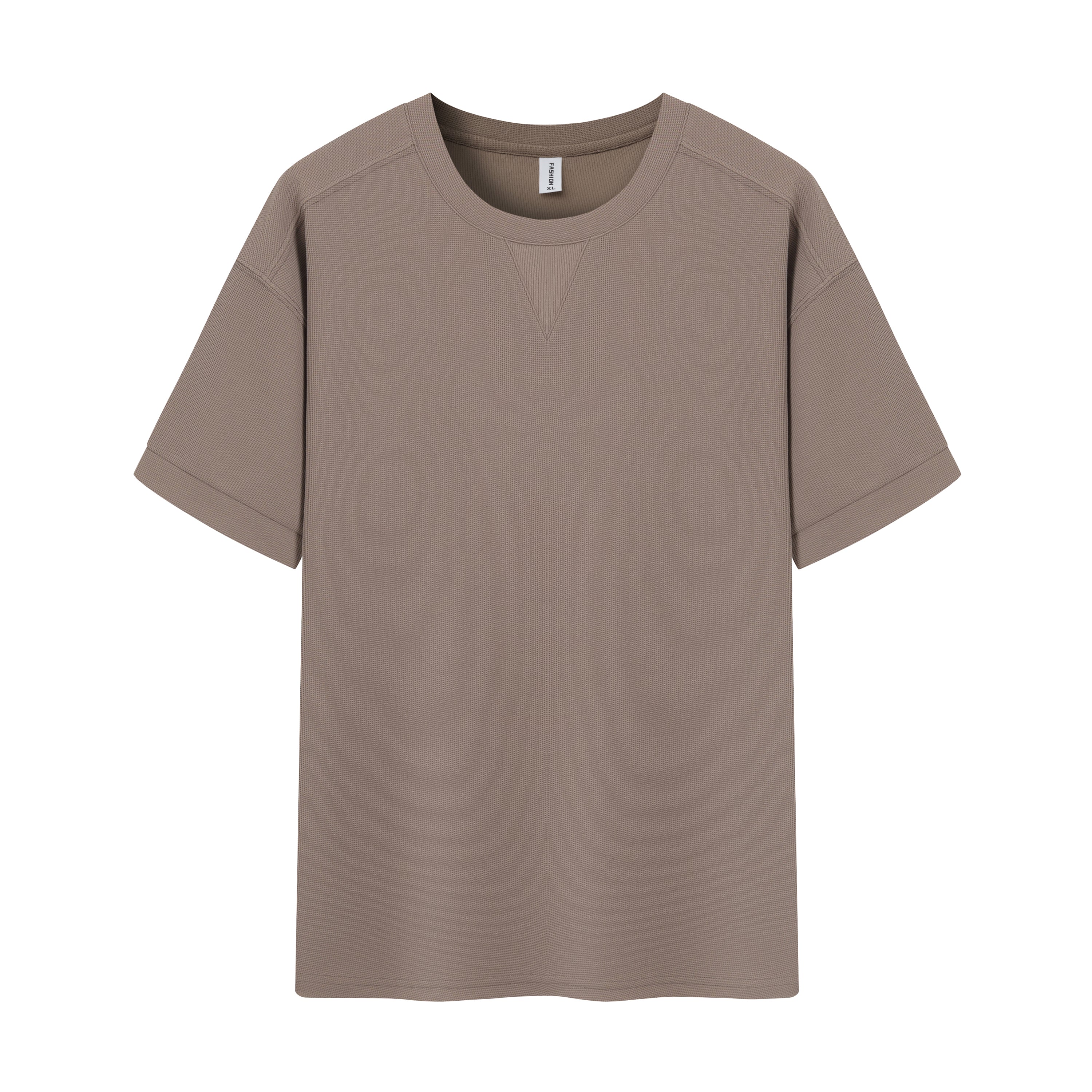 Dropped Shoulder Waffle Knit Tee