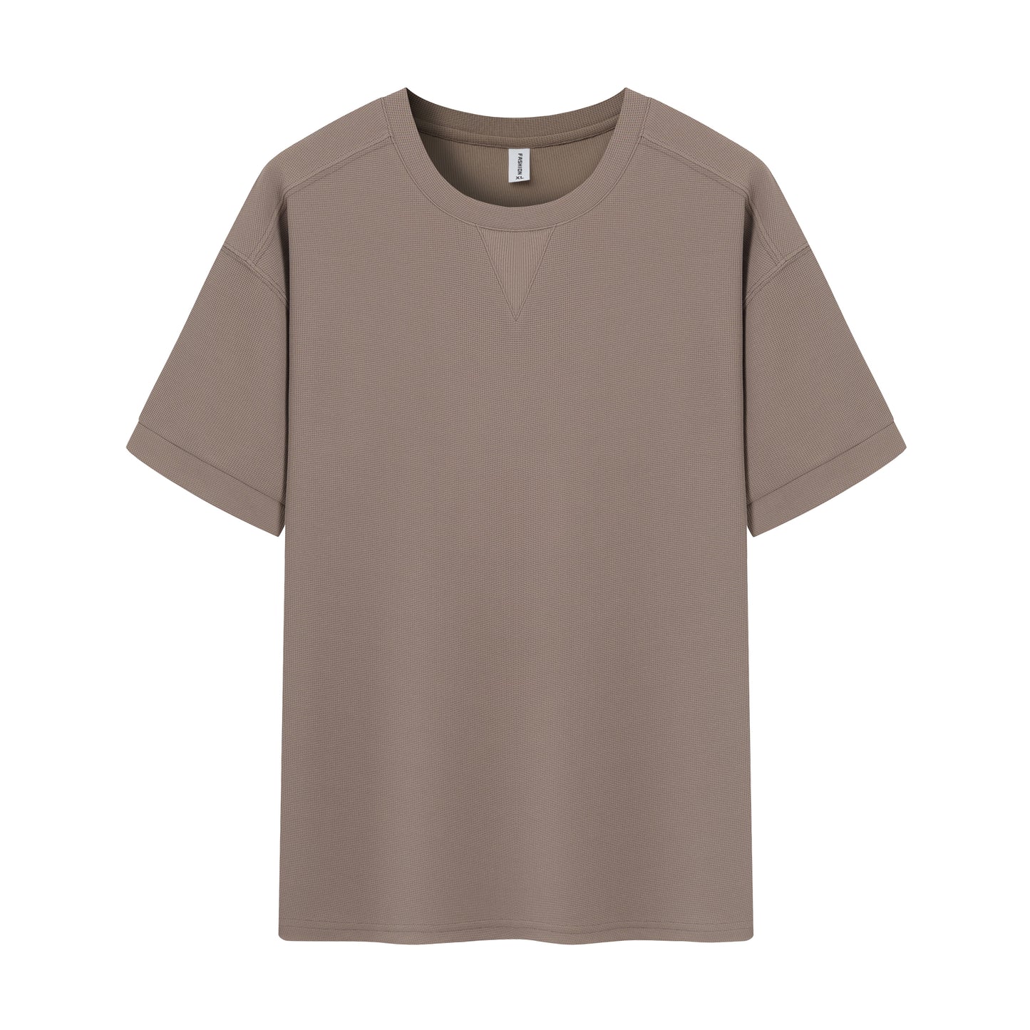 Dropped Shoulder Waffle Knit Tee