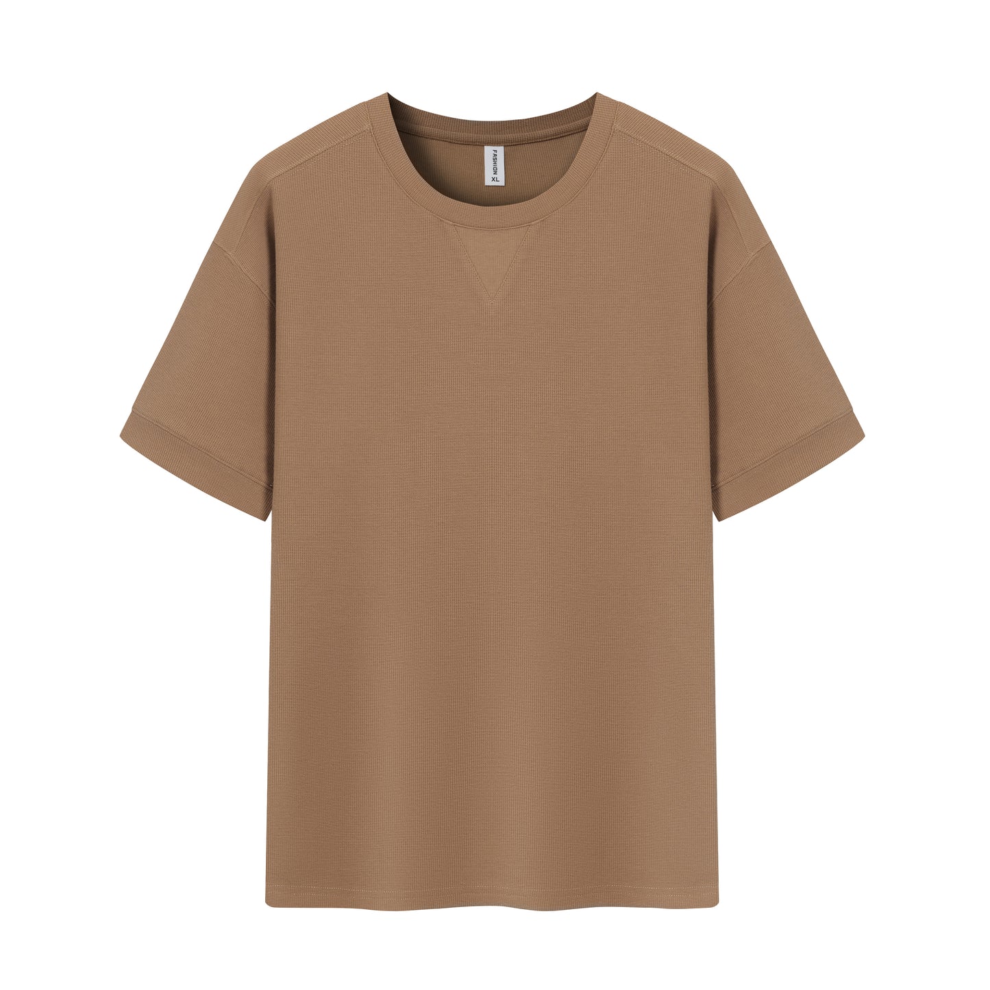 Dropped Shoulder Waffle Knit Tee