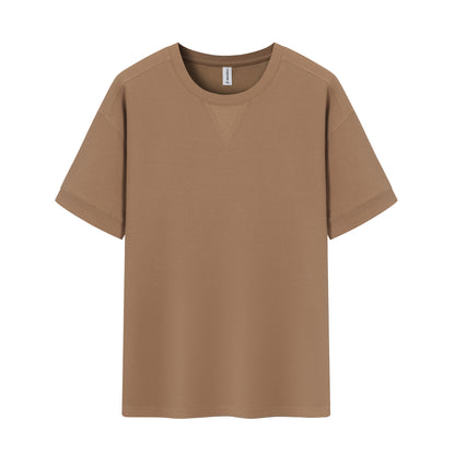 Dropped Shoulder Waffle Knit Tee
