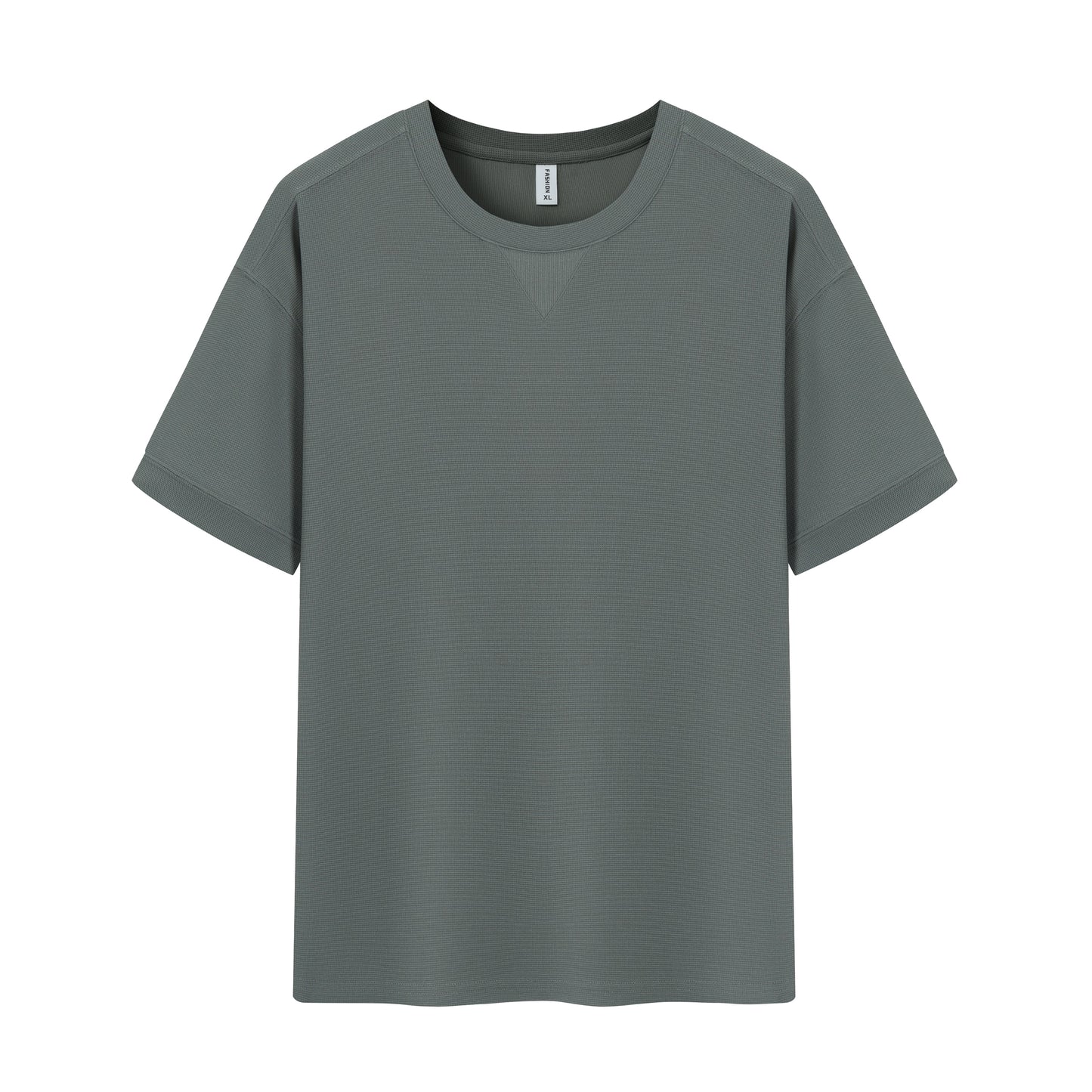 Dropped Shoulder Waffle Knit Tee