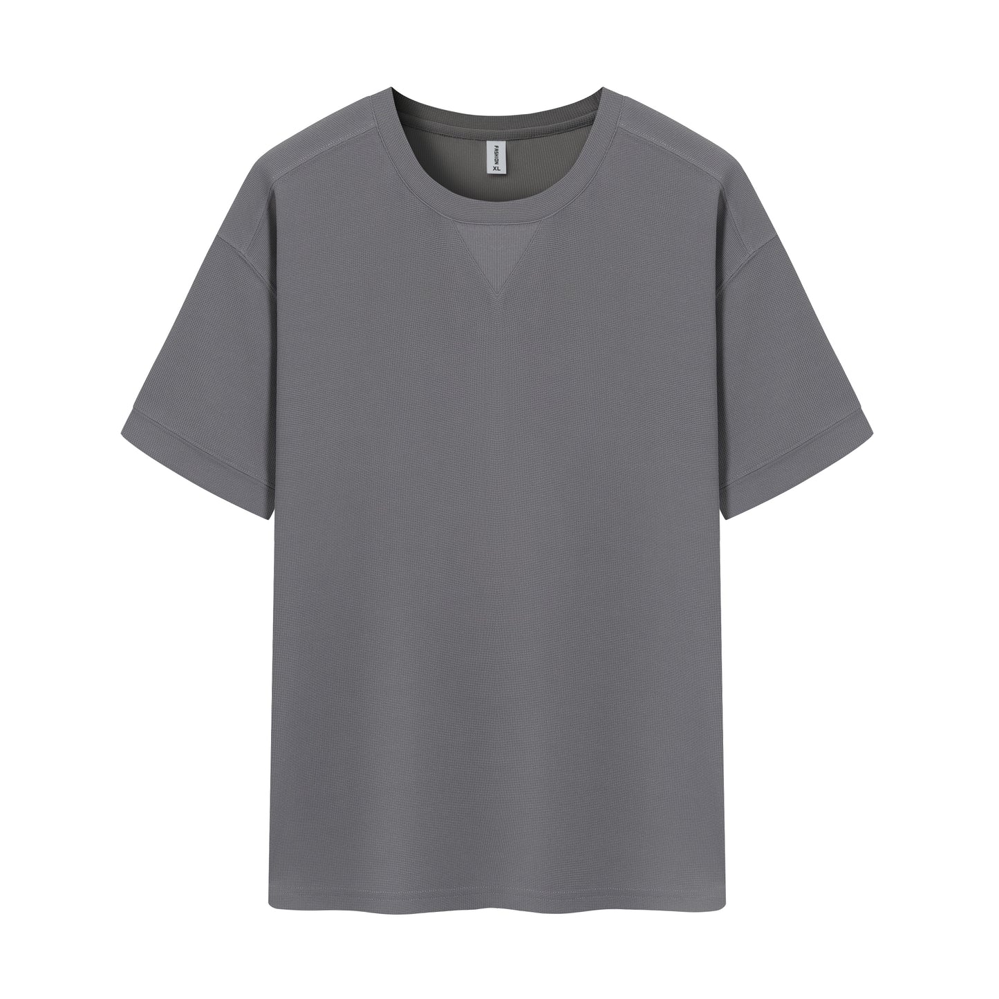 Dropped Shoulder Waffle Knit Tee
