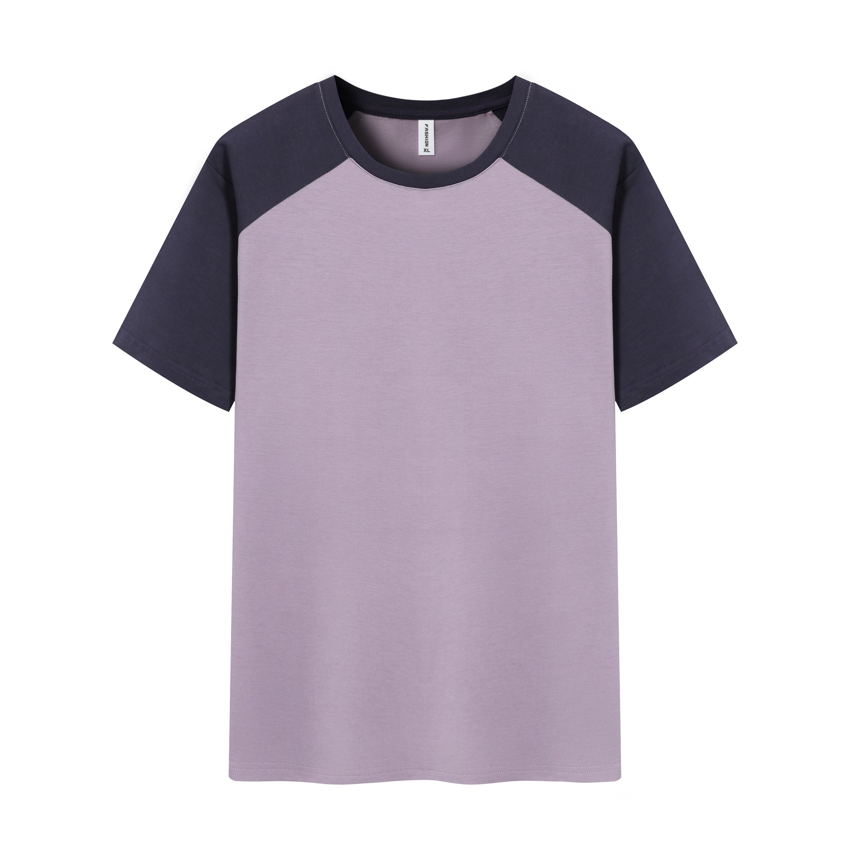 Unisex Color Block T-Shirts – Casual Short Sleeve Solid Tops, Summer Tees