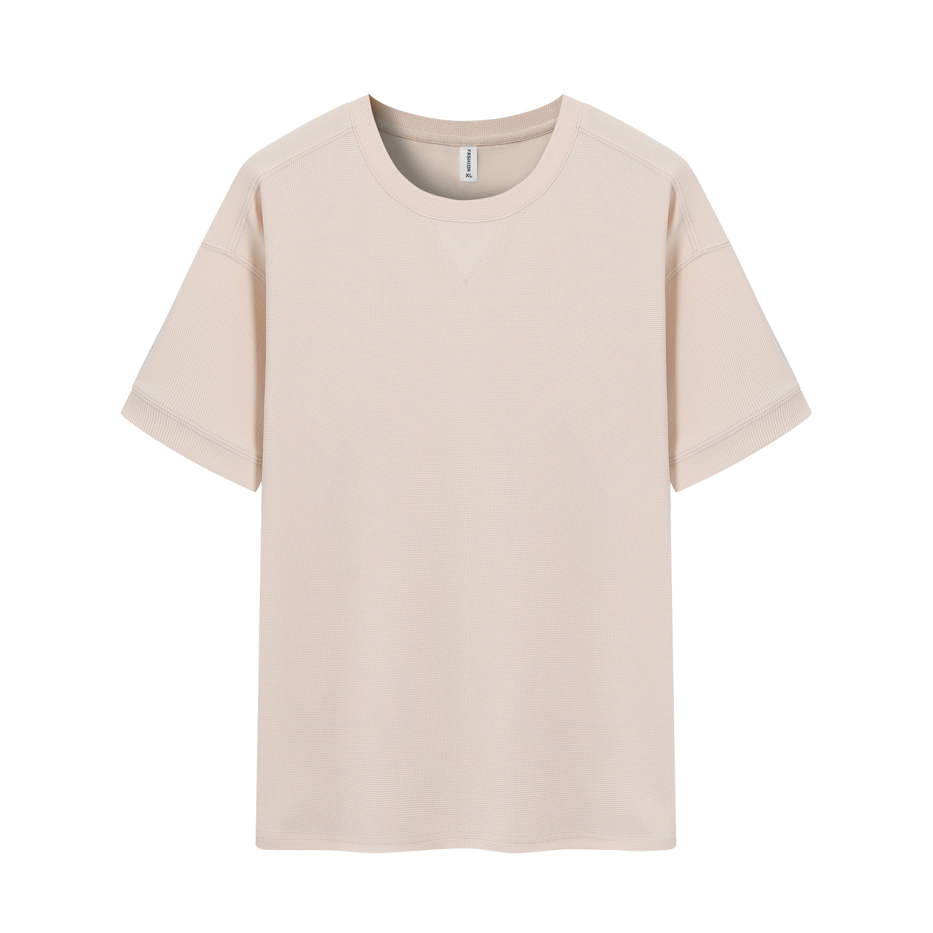 Dropped Shoulder Waffle Knit Tee