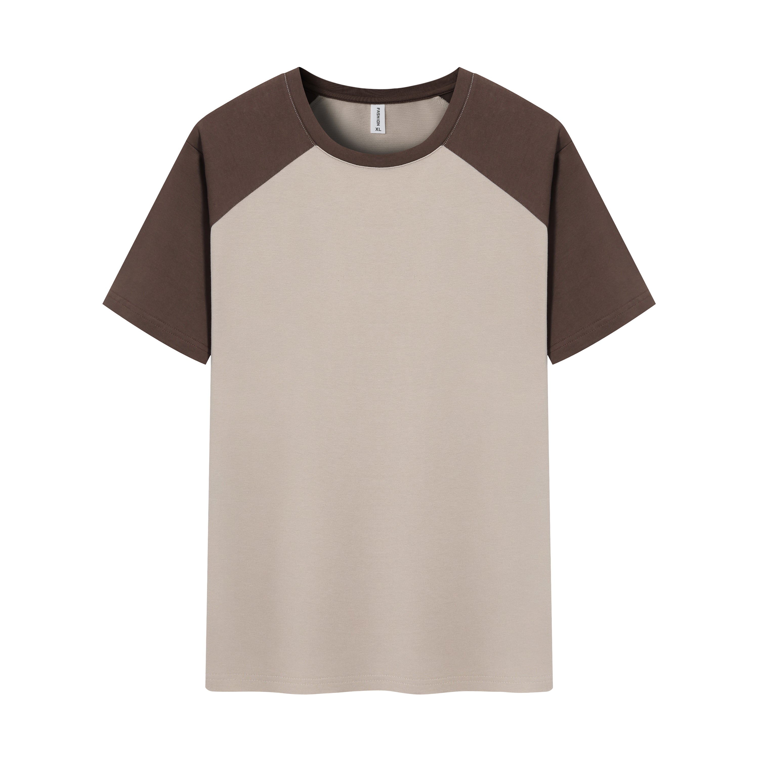 Unisex Color Block T-Shirts – Casual Short Sleeve Solid Tops, Summer Tees