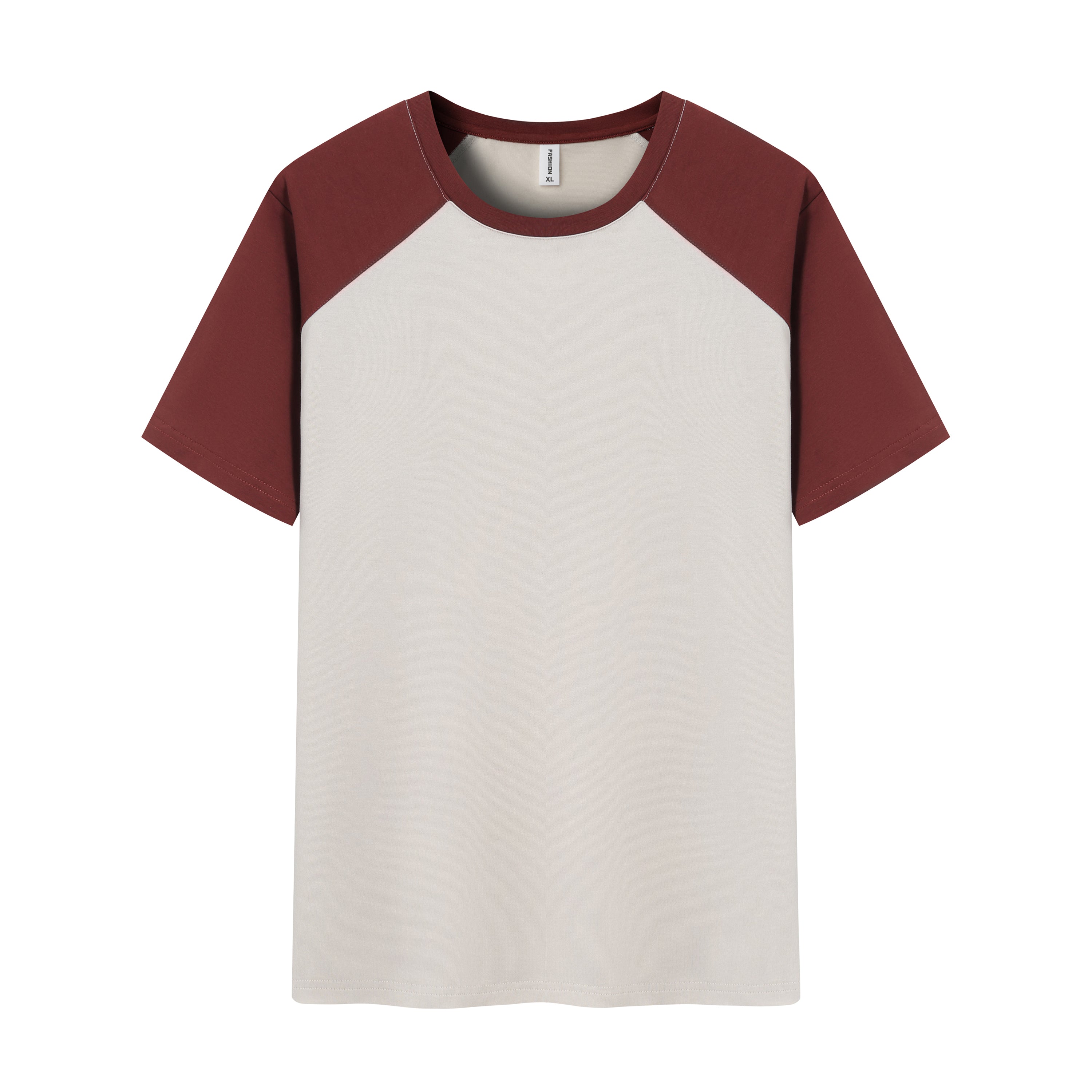 Unisex Color Block T-Shirts – Casual Short Sleeve Solid Tops, Summer Tees