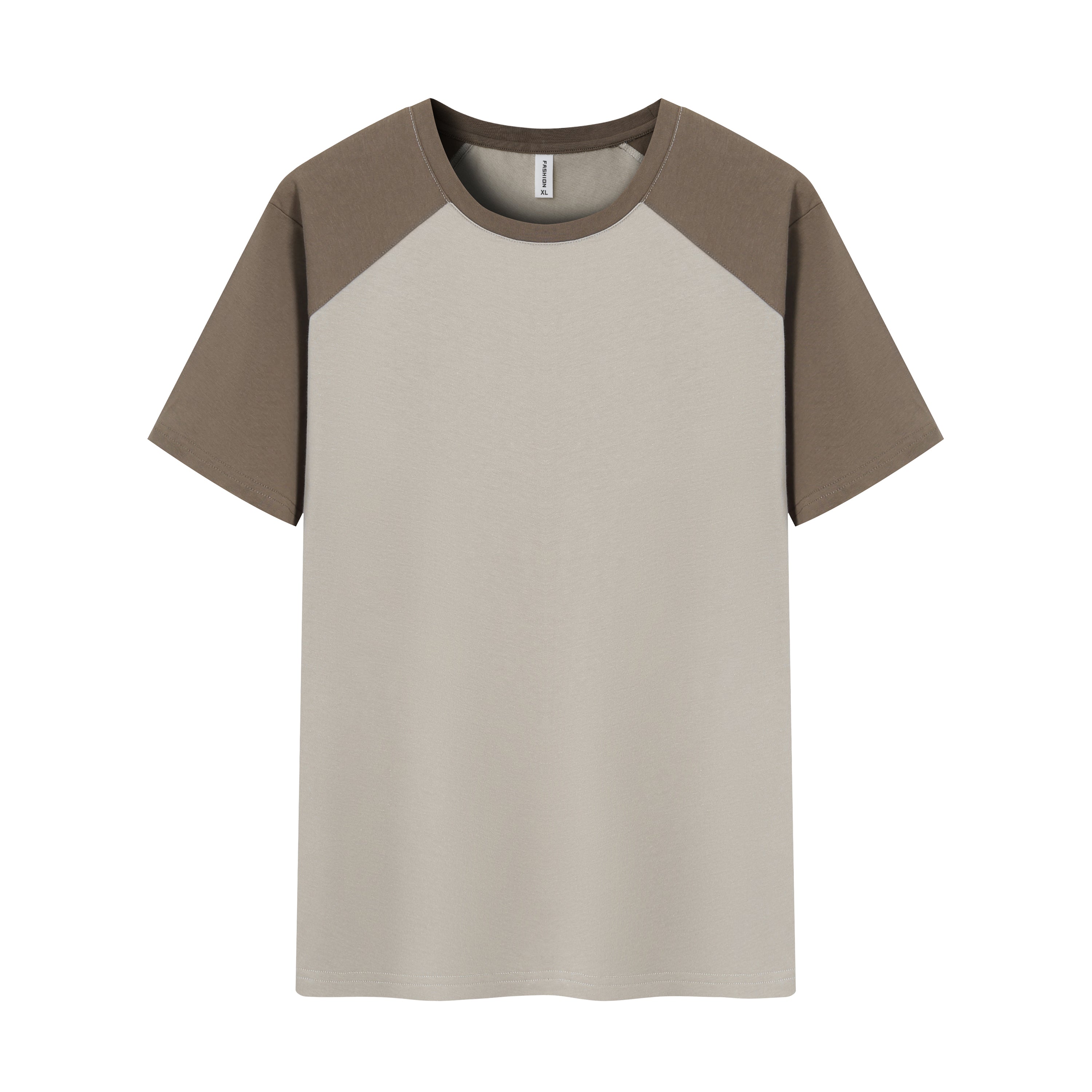 Unisex Color Block T-Shirts – Casual Short Sleeve Solid Tops, Summer Tees