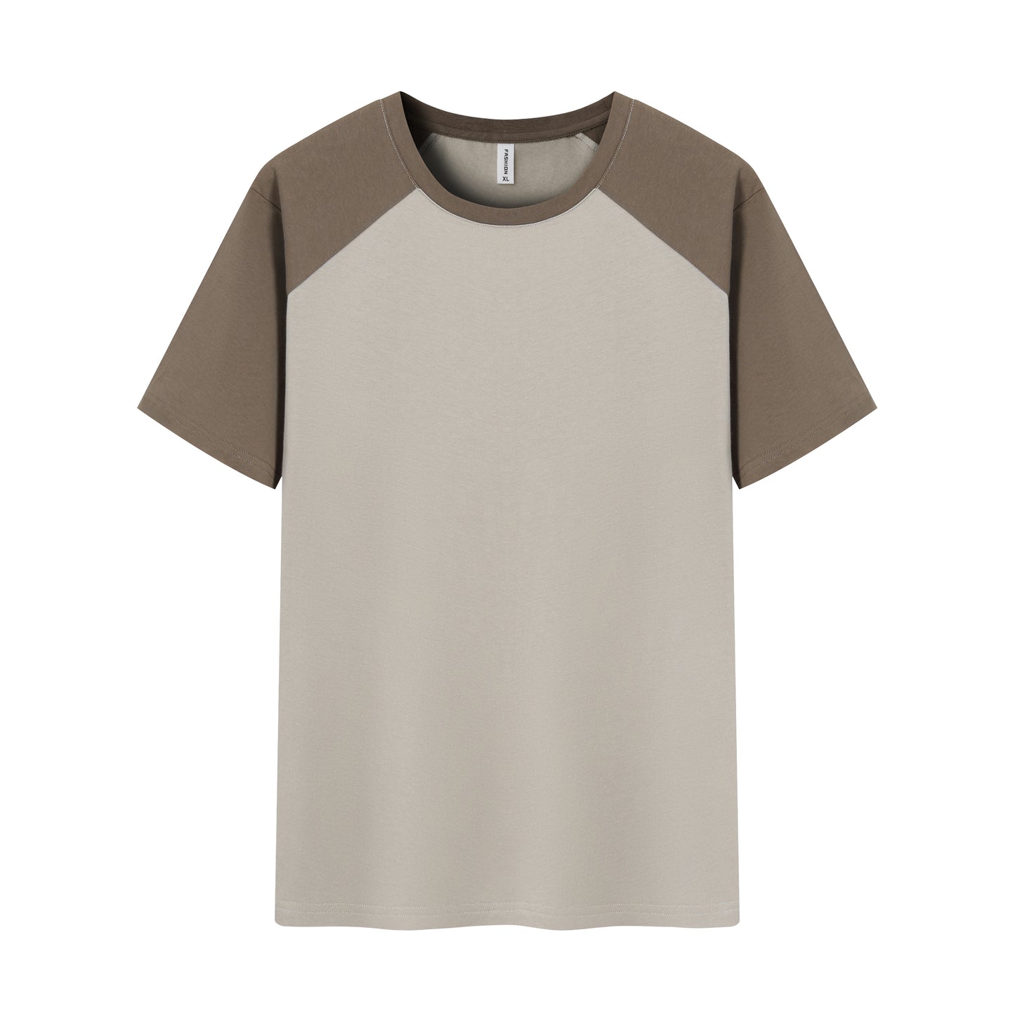 Unisex Color Block T-Shirts – Casual Short Sleeve Solid Tops, Summer Tees