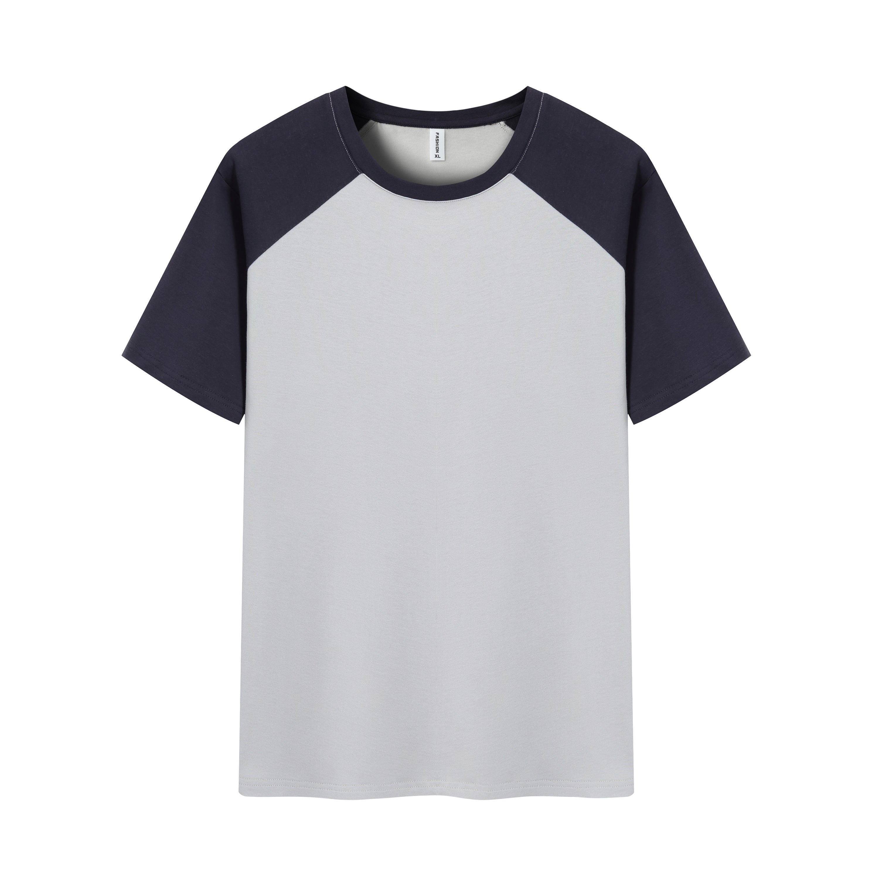 Unisex Color Block T-Shirts – Casual Short Sleeve Solid Tops, Summer Tees