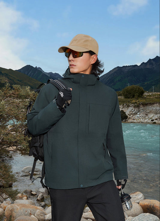 Men’s 3-in-1 Waterproof Ski Jacket – Hiking, Camping & Winter Outdoor Coat