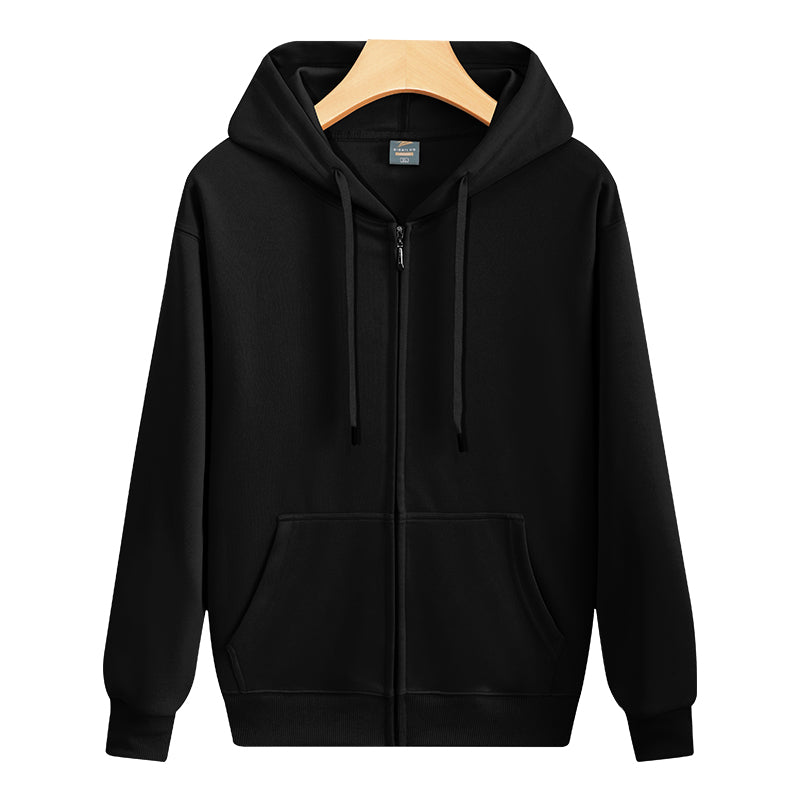 Men's Classic Zip Up Hooded Sweatshirt Jacket Casual Fleece Hoodie