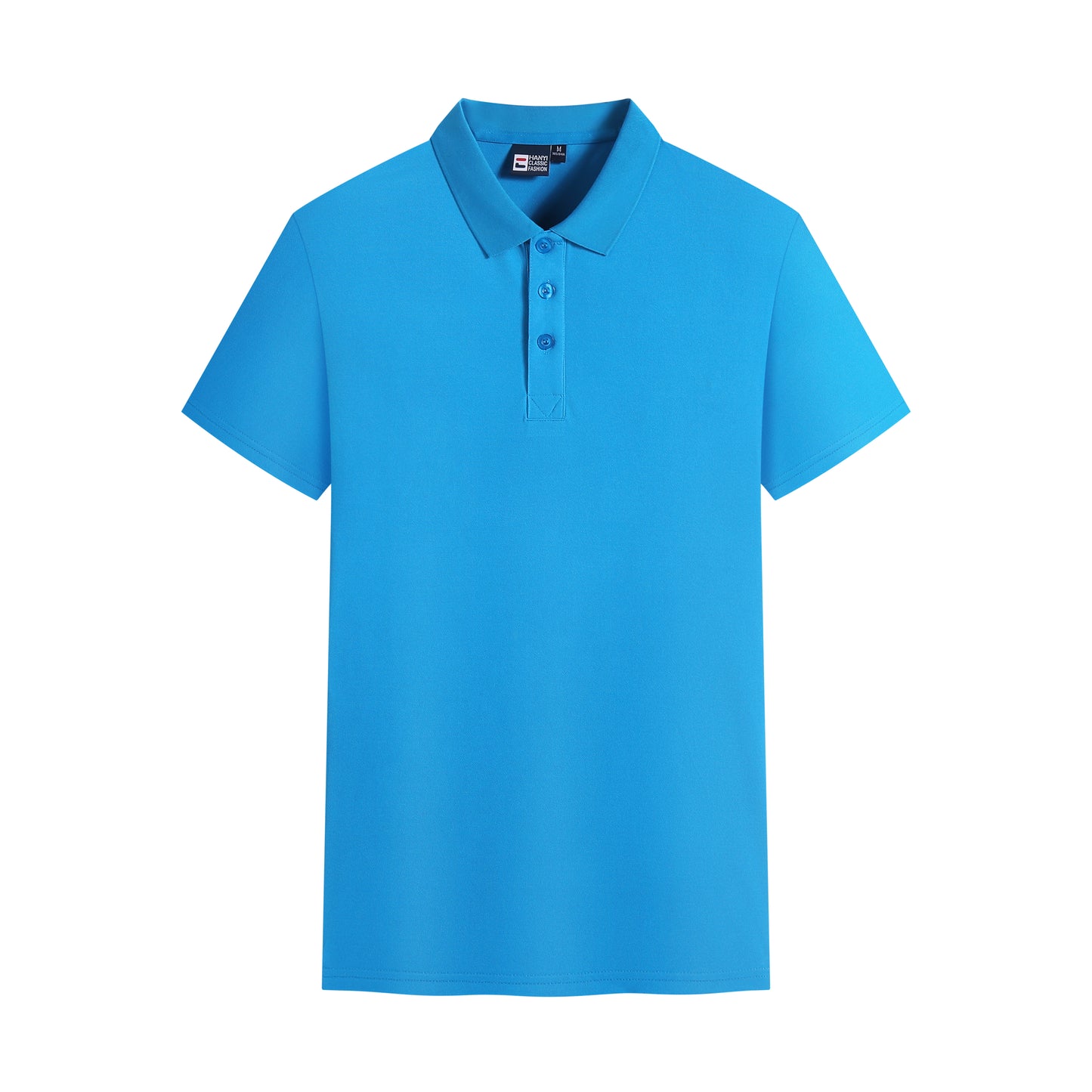 Unisex Short Sleeve Polo Shirt – Cotton Blend, Three Button Closure, Regular Fit