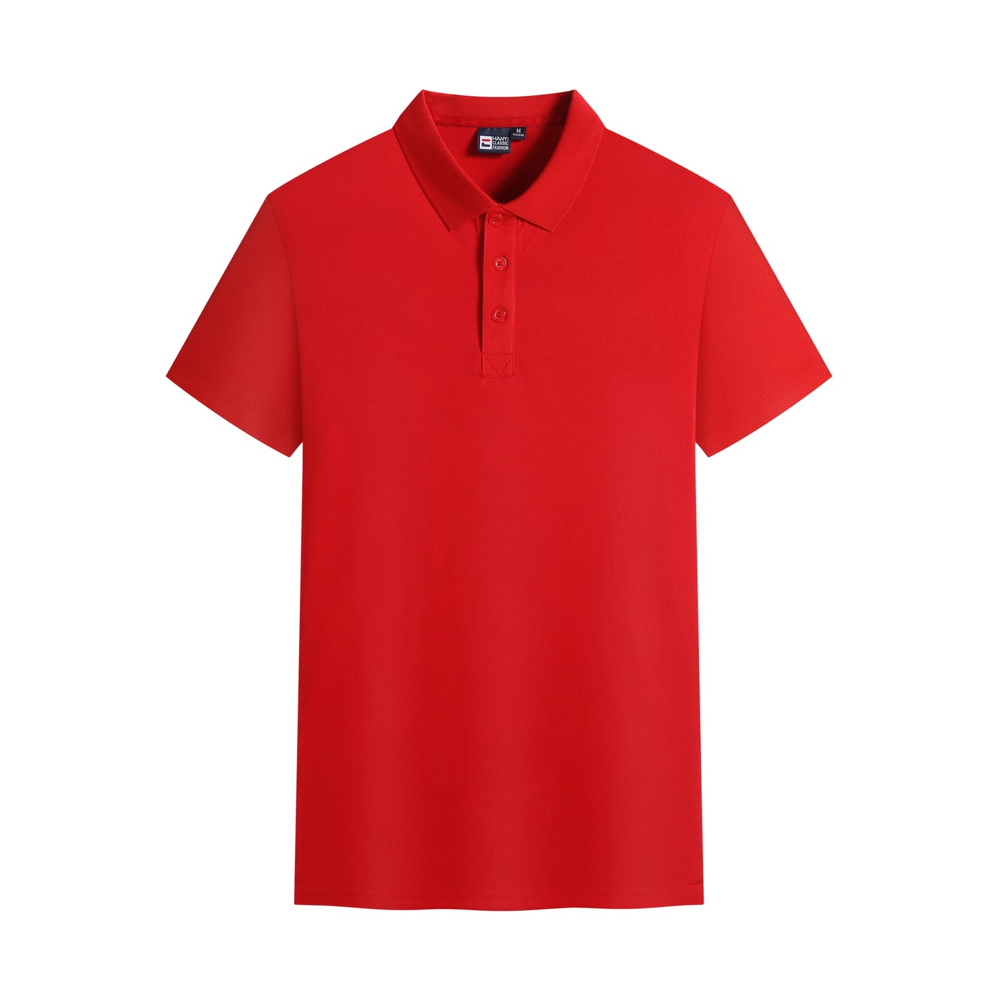 Unisex Short Sleeve Polo Shirt – Cotton Blend, Three Button Closure, Regular Fit