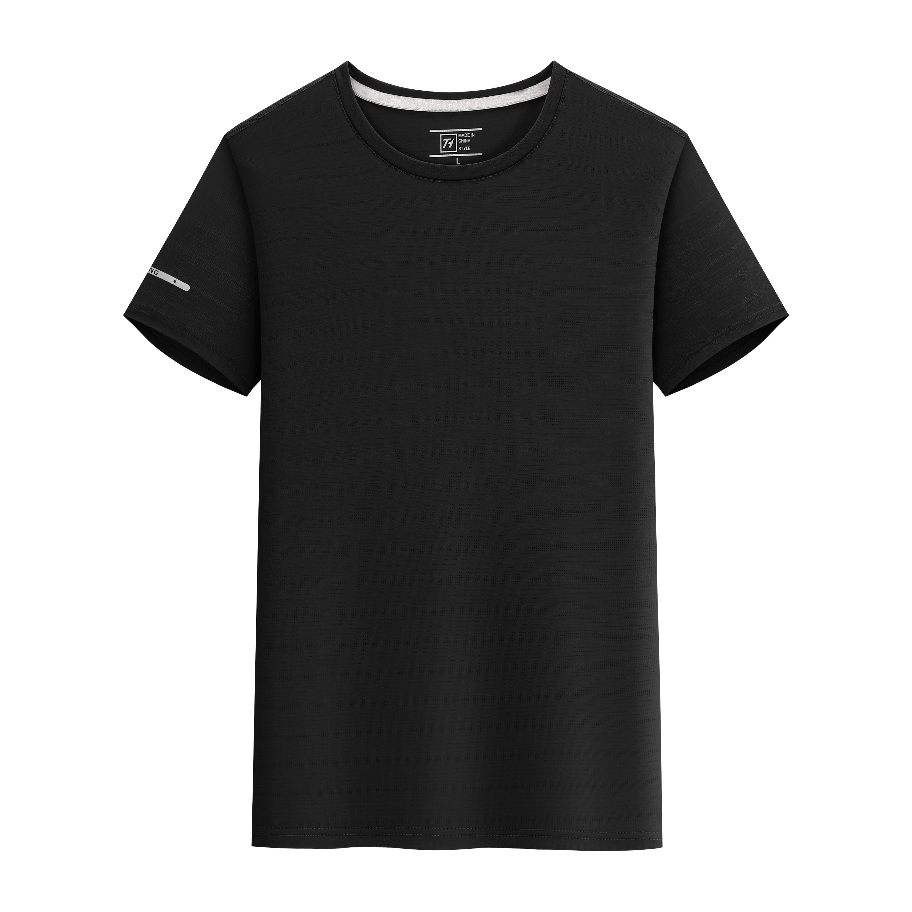 Nylon-Spandex Crew Neck T-shirt