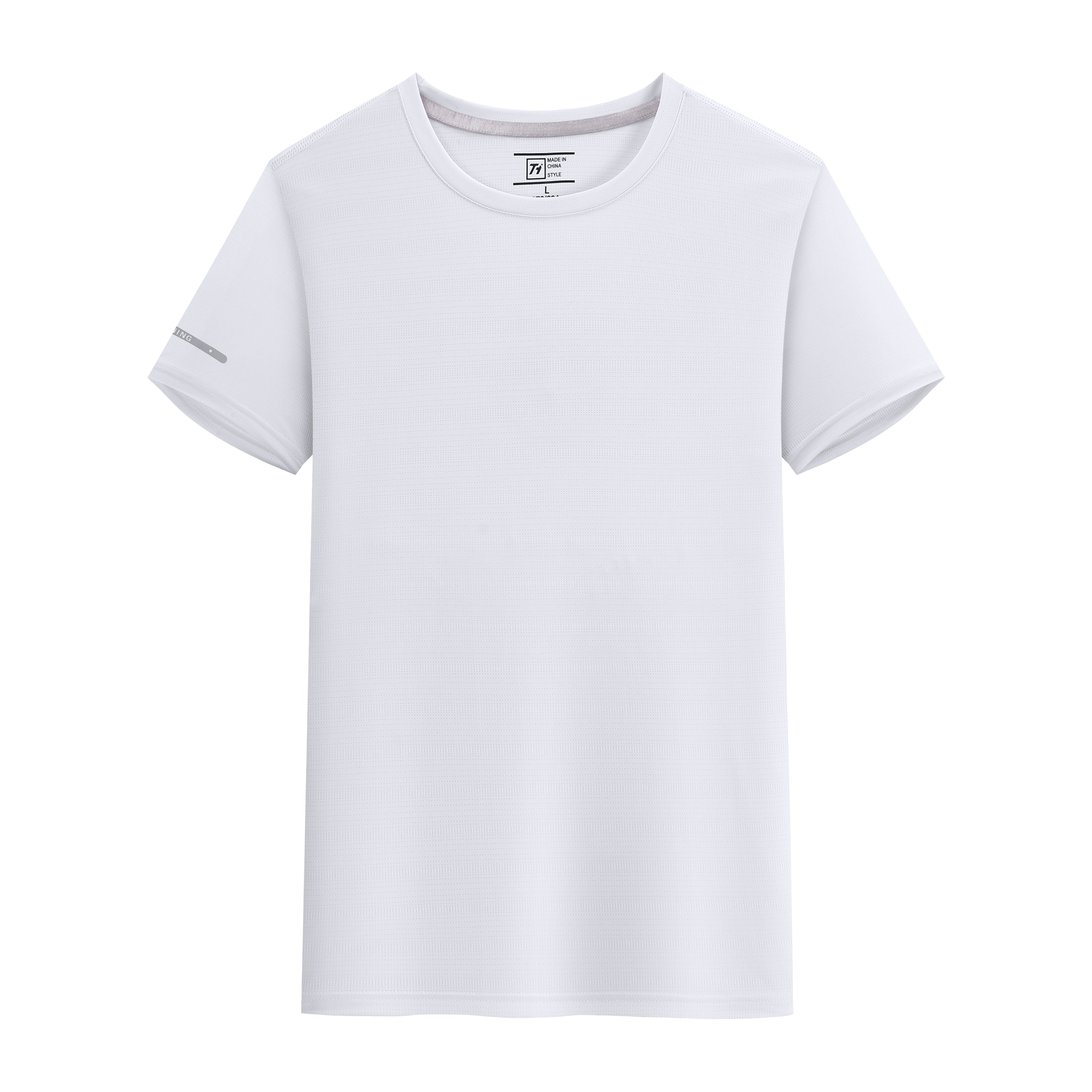 Nylon-Spandex Crew Neck T-shirt