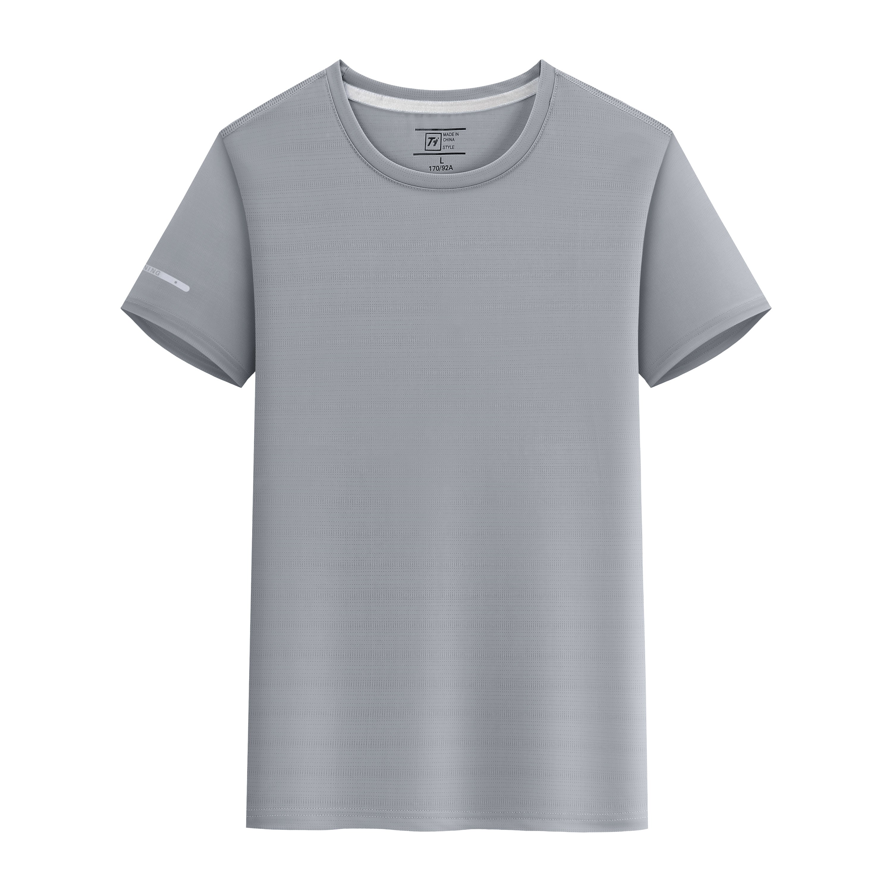 Nylon-Spandex Crew Neck T-shirt