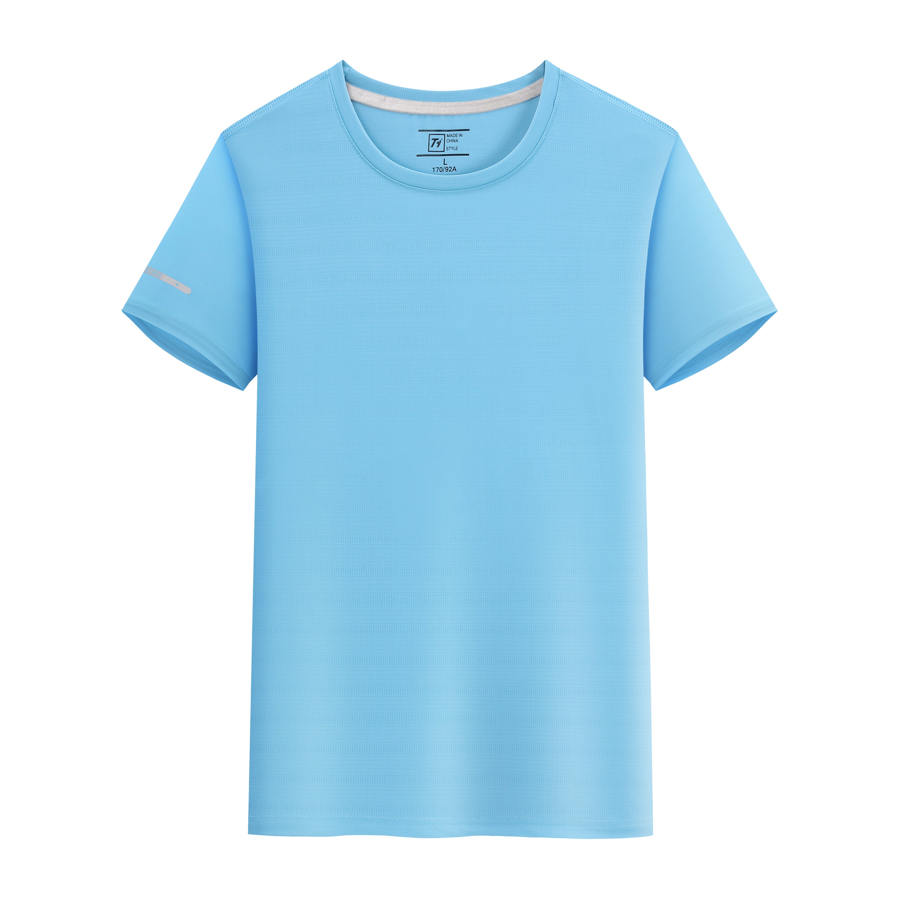 Nylon-Spandex Crew Neck T-shirt
