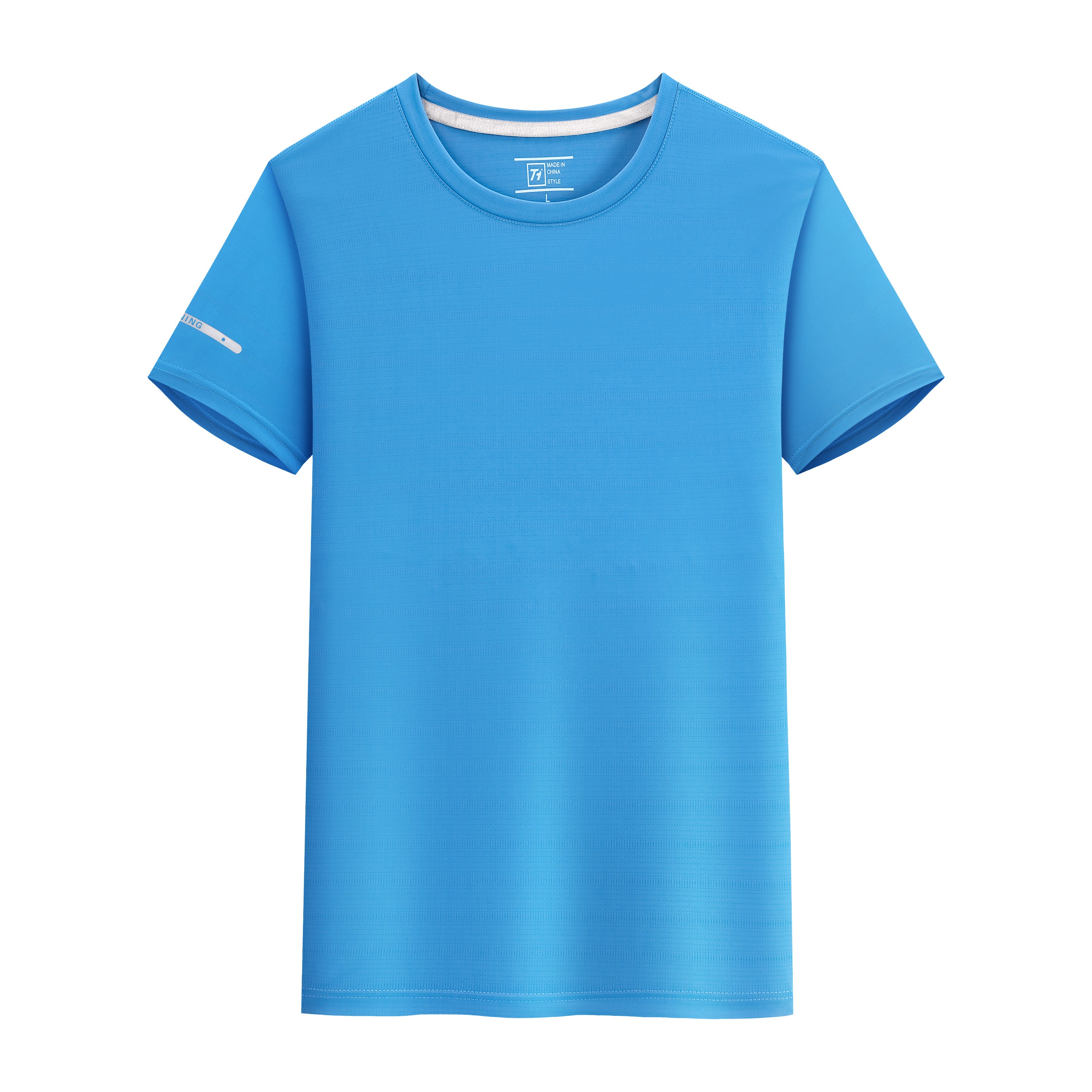 Nylon-Spandex Crew Neck T-shirt