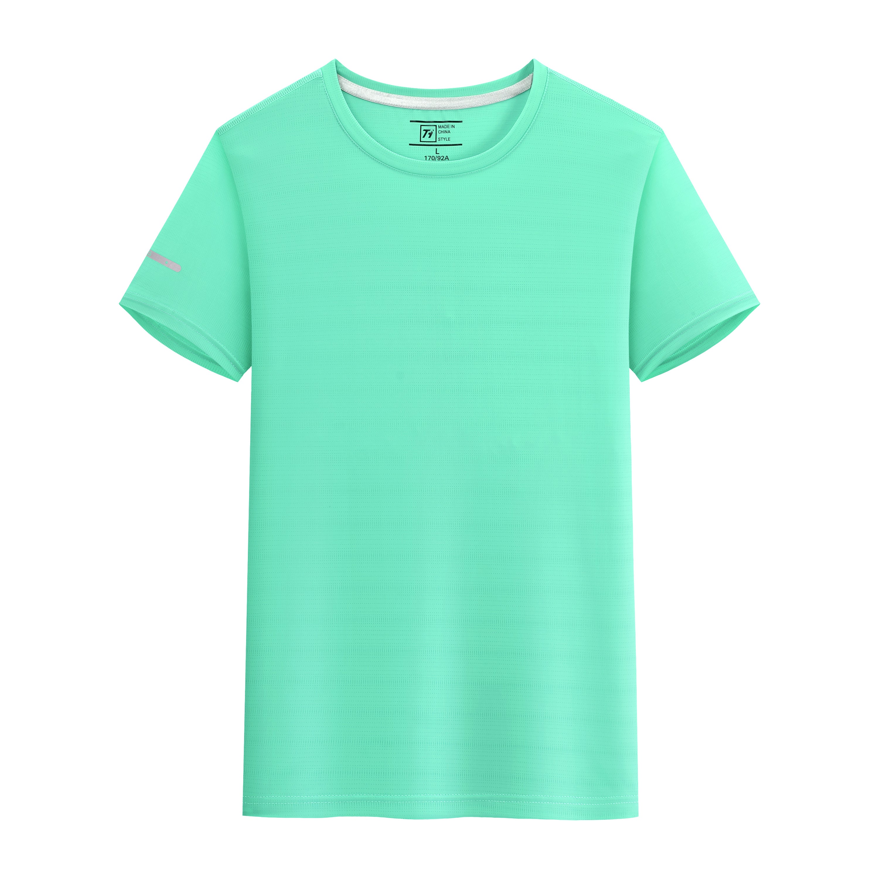 Nylon-Spandex Crew Neck T-shirt