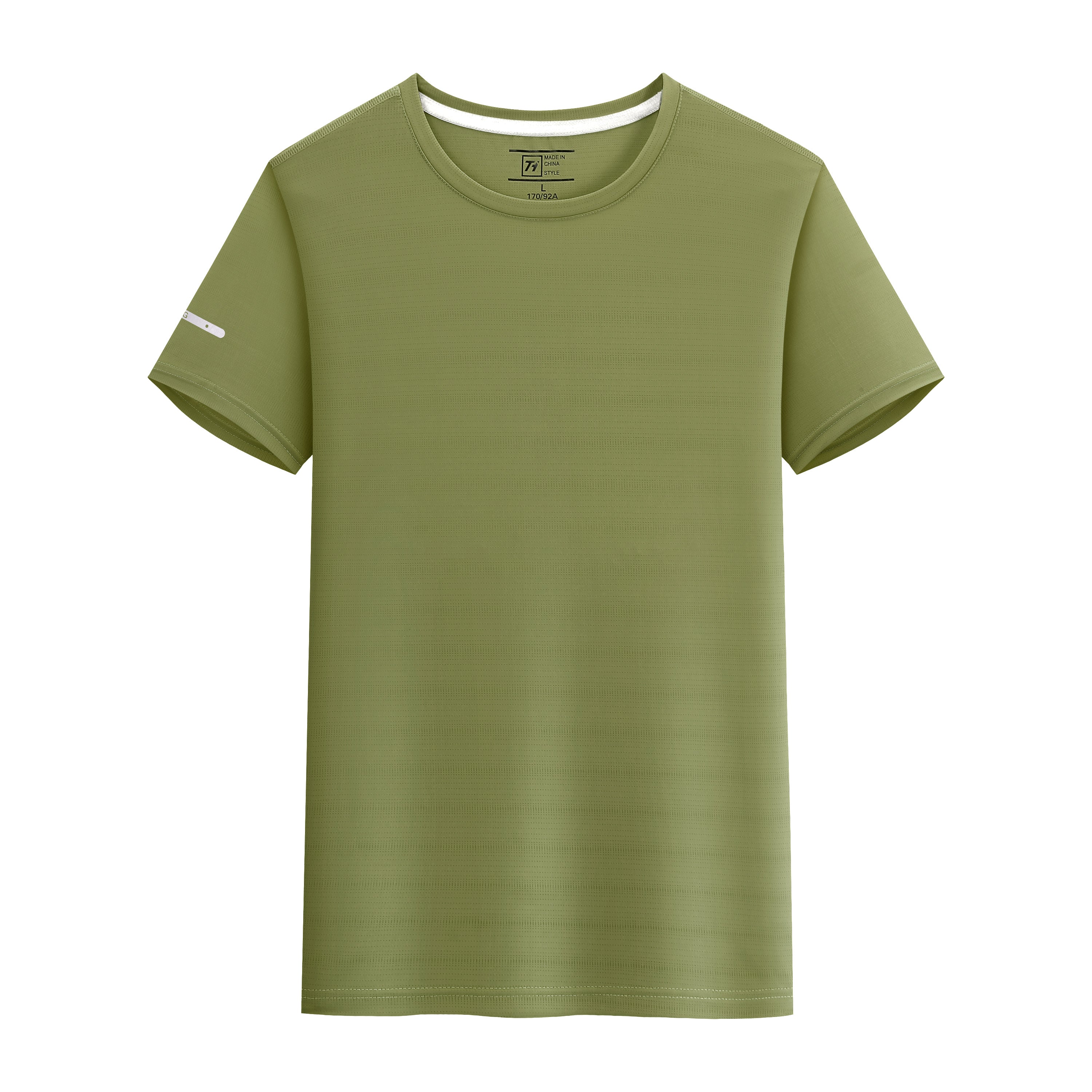 Nylon-Spandex Crew Neck T-shirt
