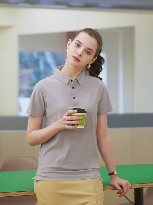 Seamless Cooling Ice Silk Polo